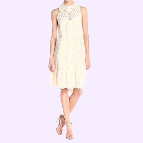 ERIN by Erin Fetherston Cream Lace Midi Dress - Picture 10 of 10
